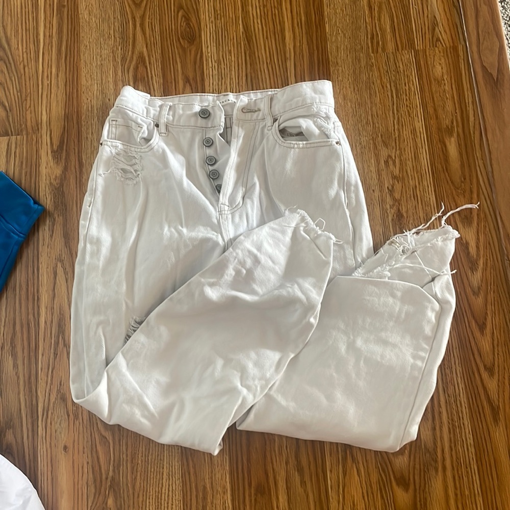White Pacsun High Rise Straight 23